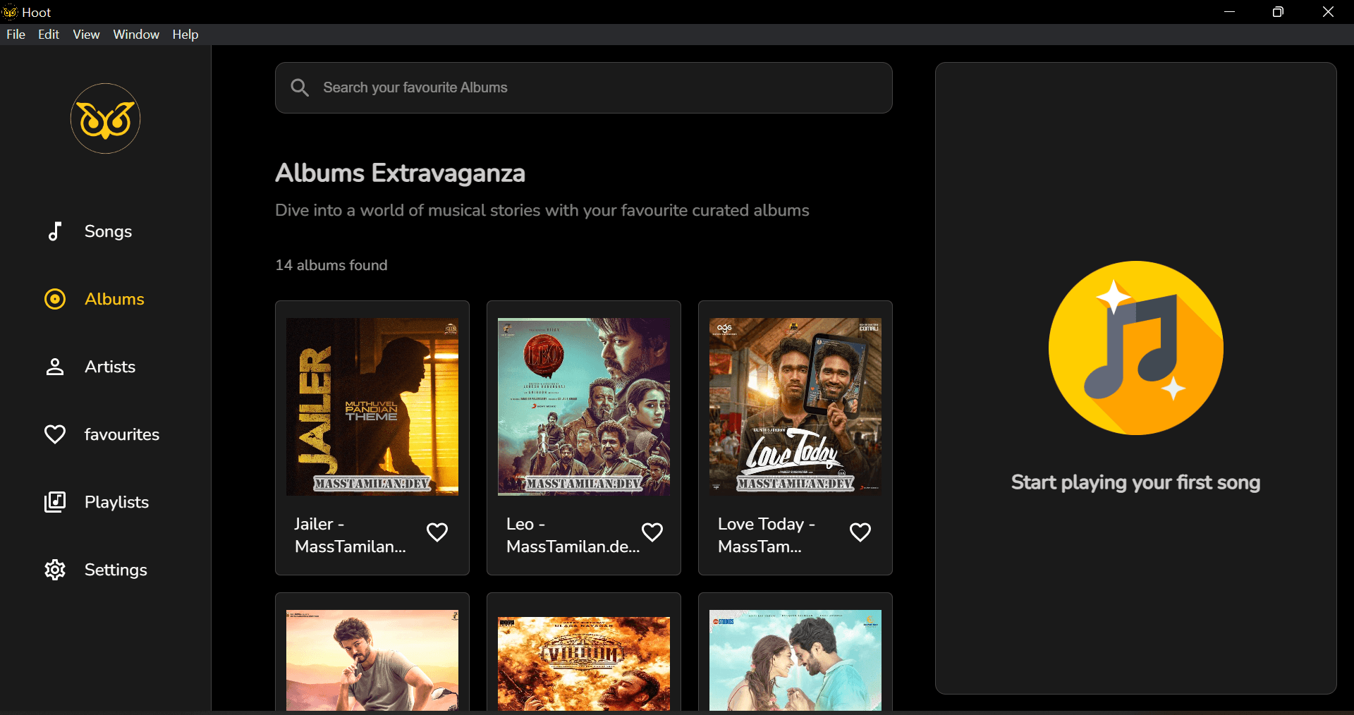 Hoot desktop music application